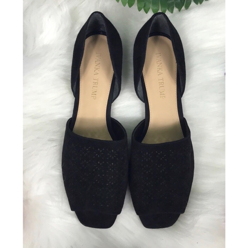 Final Price! Ivanka Trump Perforated Suede Flats.